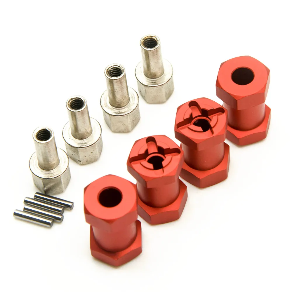 AXSPEED 4PCS 12mm Wheel Hex Adapter Extended Hub Drive Adapter 15/20/25/30mm for 1/10 Axial SCX10 Wraith TRX4 Parts