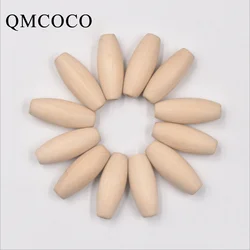 20Pcs Oval Hollow Out Wooden Beads DIY Crafts Jewelry Tools Custom Hemu Loose Beads Home Decorations Baby Toys Accessories