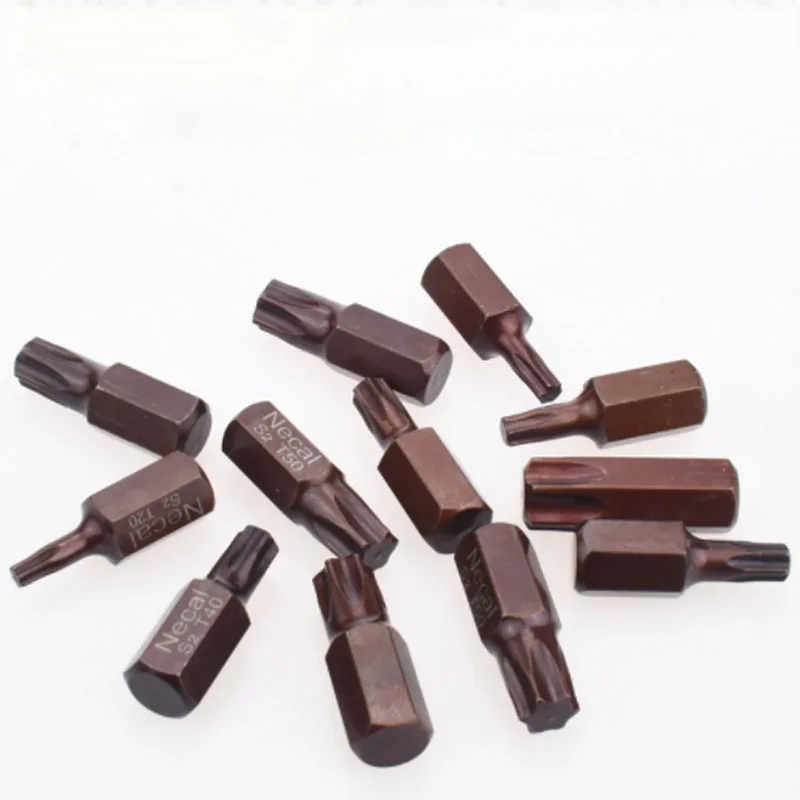 1Pcs Torx Screwdriver Bit S2 Steel 10mm Hex Shank Impact Screwdriver Bits T20/T25/T27/T30/T35/T40/T45/T50 /T55