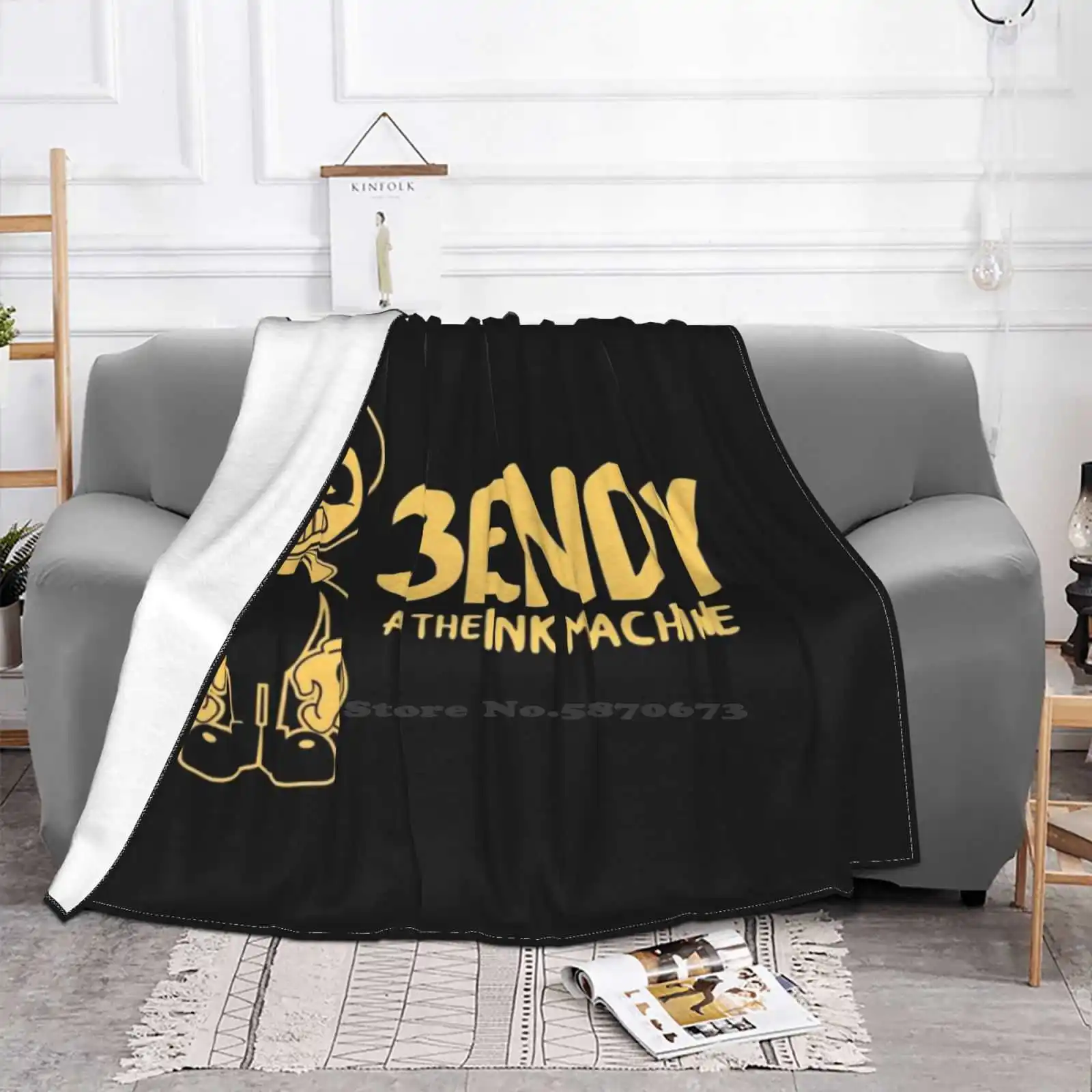 Bendy Horror New Arrival Fashion Leisure Warm Flannel Blanket Bendy Gijinka Bendy The Ink Machine Horror Game Horror Game