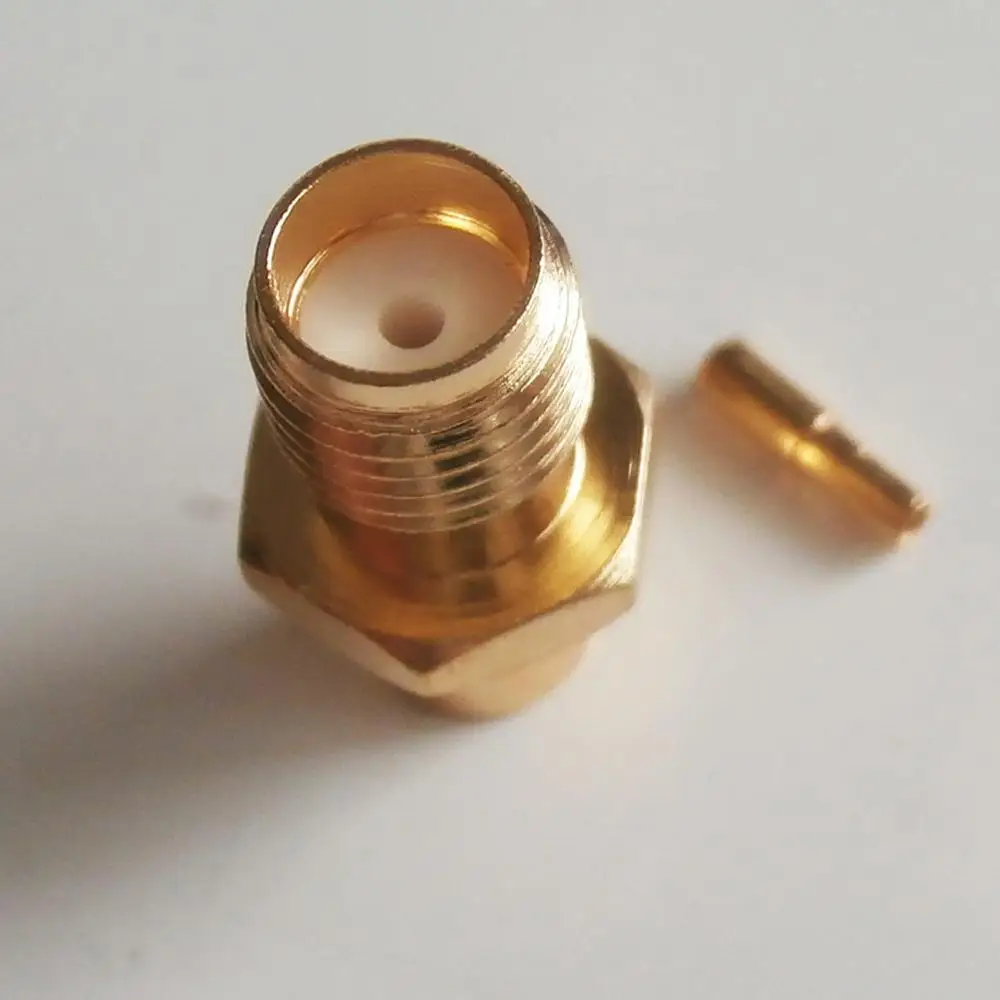 1X Stuks Hoge-Kwaliteit Rf Connector Socket Sma Vrouwelijke Soldeer Voor Semi-Rigide RG402 0.141 "Kabel Messing rechte Coax Rf Adapters