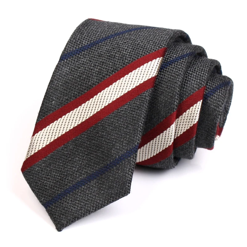 2020 New Design Gentleman 6CM Grey Striped Tie High Quality Fashion Formal Neck Ties For Men Business Suit Work Necktie Gift Box