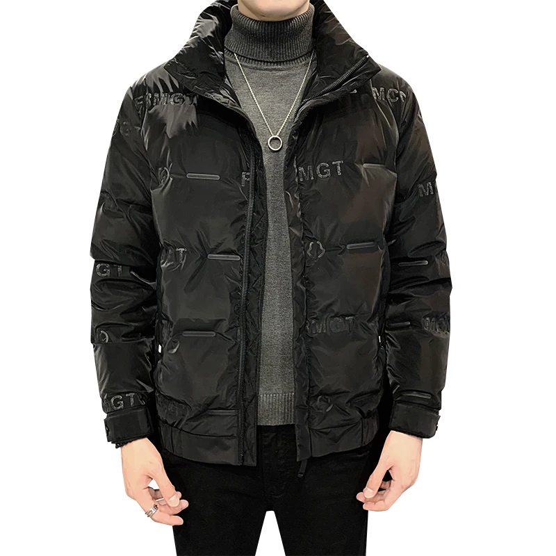Down jacket men's conventional winter coat loose fashion men's stand-up collar casual brand white duck down warm coat for daily