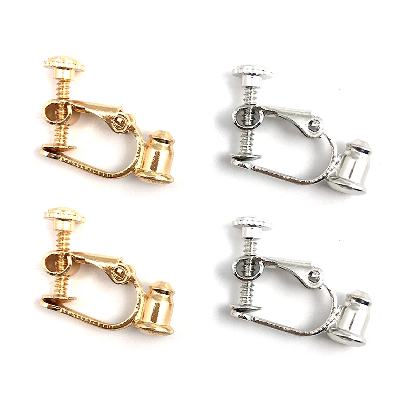 10pcs/Lot Screw Ear Clip Converter DIY Handmade Clip on Earring Converters Turn Any Studs Into A Clip-On Earrings Findings JF52