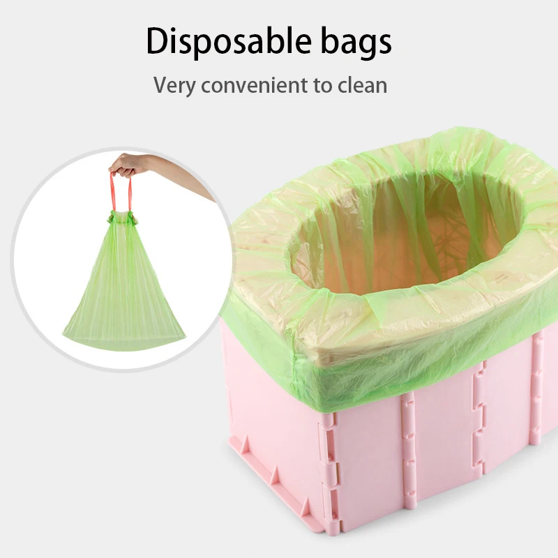 Orinal de viaje plegable para niños y niñas, asiento de inodoro portátil de ABS duro, orinal de emergencia para entrenamiento