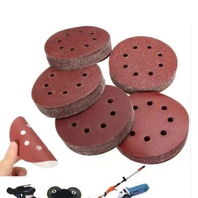 10pcs 125mm Sanding Discs 8 Hole Hook Loop Sandpaper 40Grit-3000Grit Sanding Paper Sanding Disc Abrasive Polishing Tools