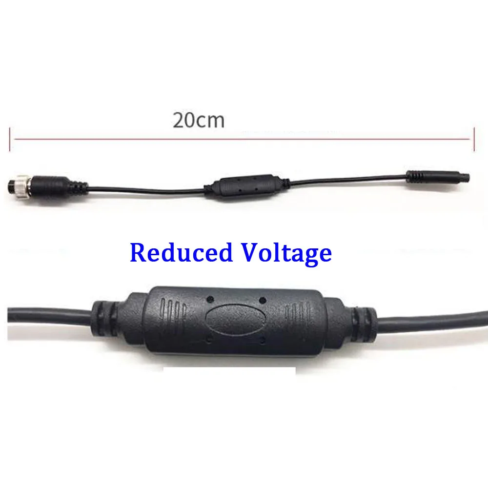 4P Car Recorder Extension Cable 12V to 3.3V Reduced Voltage Video Surveillance 4 Pin  Adapter Cable For Camera