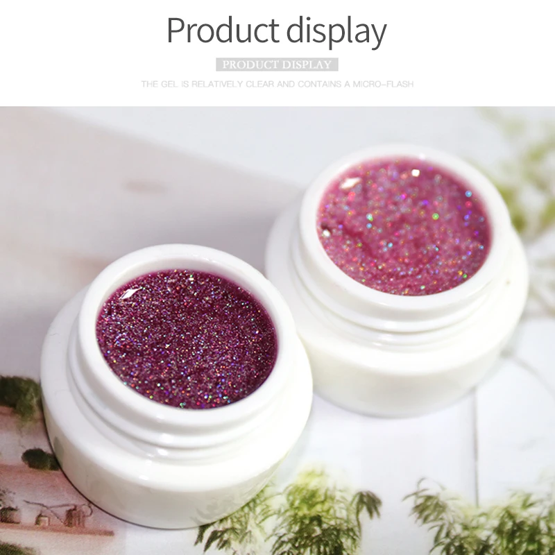 SKVP Glitterเล็บเจลPolish UV LED 8MLฐานและTop Coatสำหรับเล็บSequins Soak OffภาษาโปลิชคำVenalisaกึ่งถาวรเล็บ