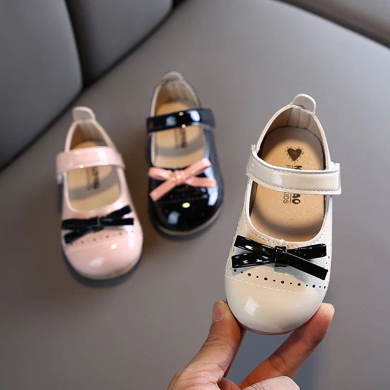 Chaussures de princesse coréenne pour filles, simples, petites chaussures en cuir, à la mode, nouvelle collection printemps