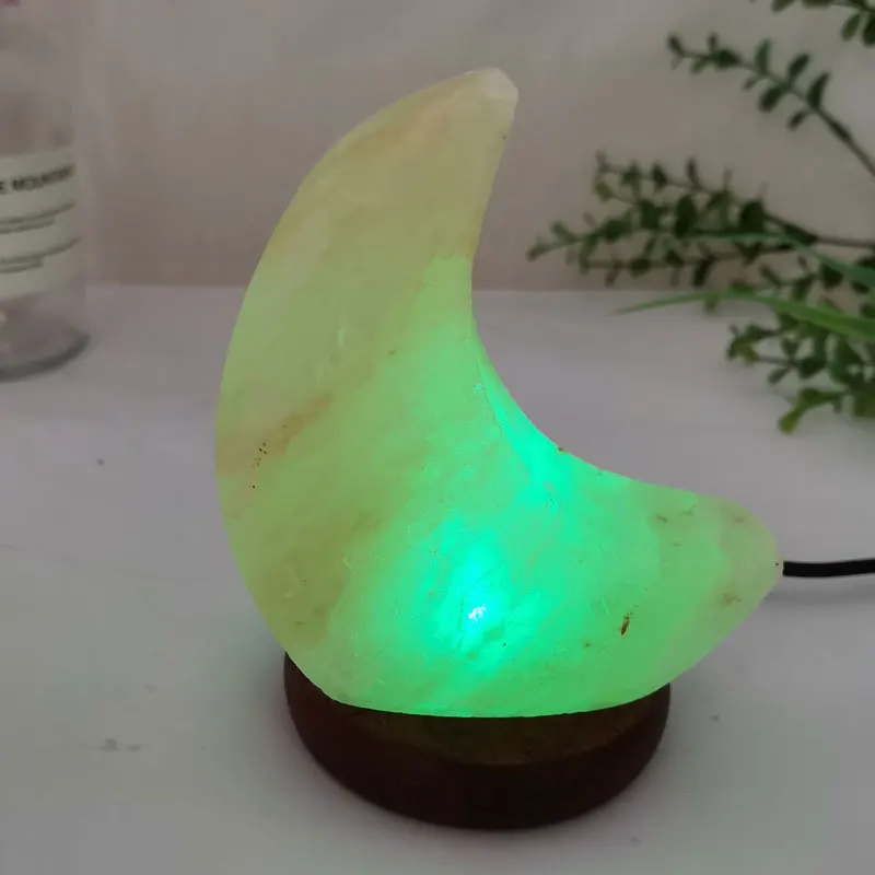 Himalaya USB Crystal Salt Lamp Colorful Color Changing LED Girl Gift Room Decoration Atmosphere Lamp Rose Moon Night Light