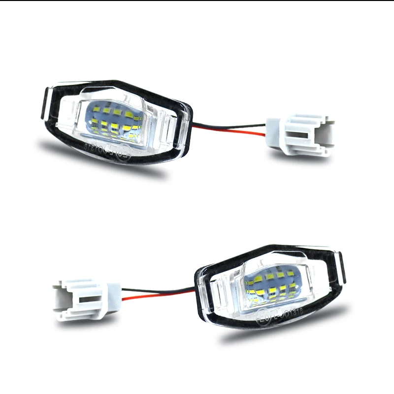 2PCS High Power Xenon White 18-SMD LED Car License Plate Lights For Honda Civic Accord Pilot, Acura MDX RL TL TSX RDX ILX etc