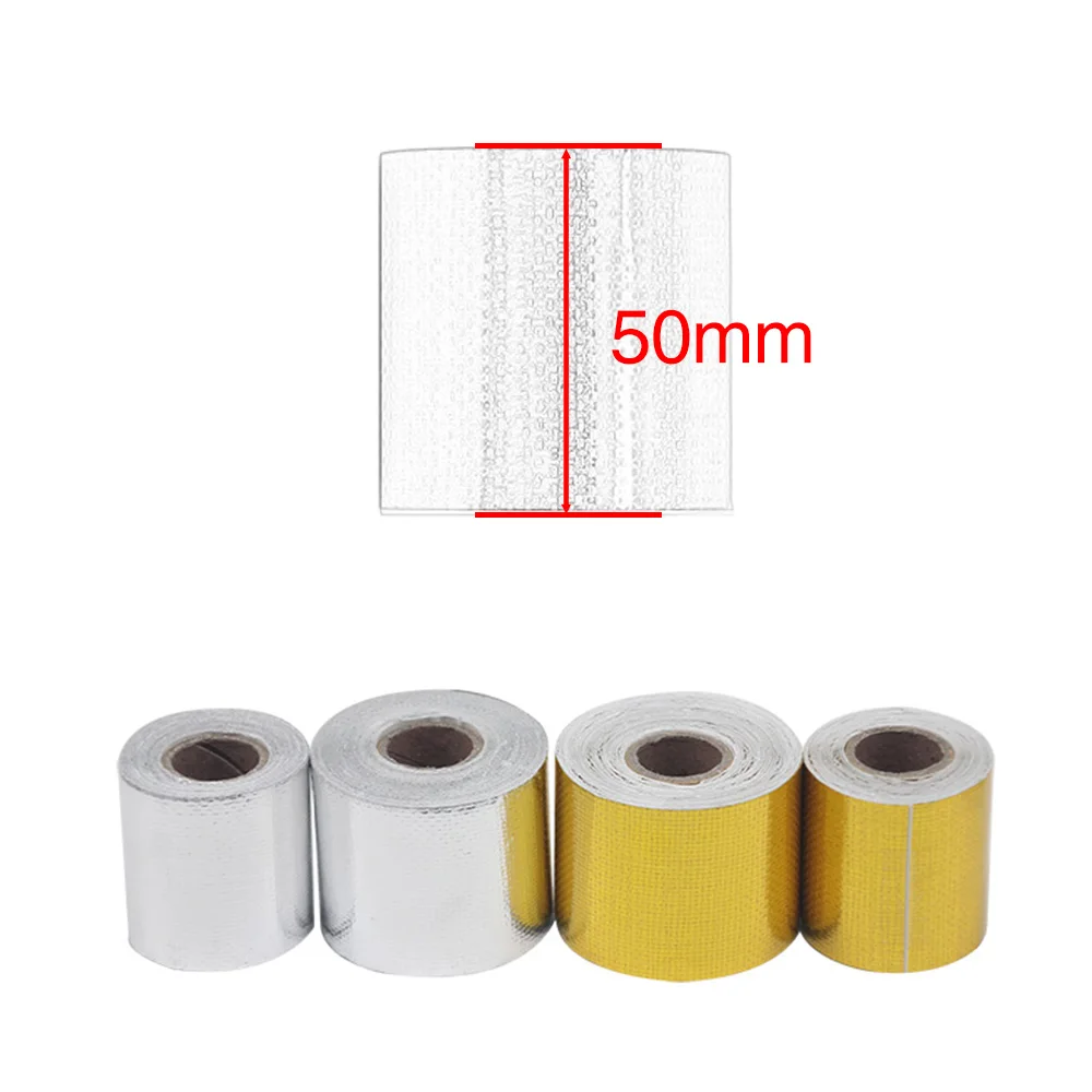 SCL MOTOS 1Roll 5m 10m 15m Fire-retardant Belt Motorcycle Link Pipe Thermal Insulation Band Exhaust Heat Wrap Heat Shield Tap