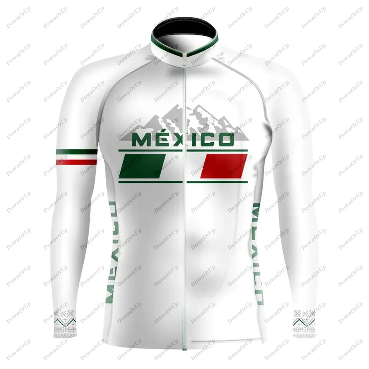 Mexico Men\'s Long Sleeve BIke Cycling Jersey Worn in Three Seasons Maillot Ciclismo Hombre Professional Cycling Clothing