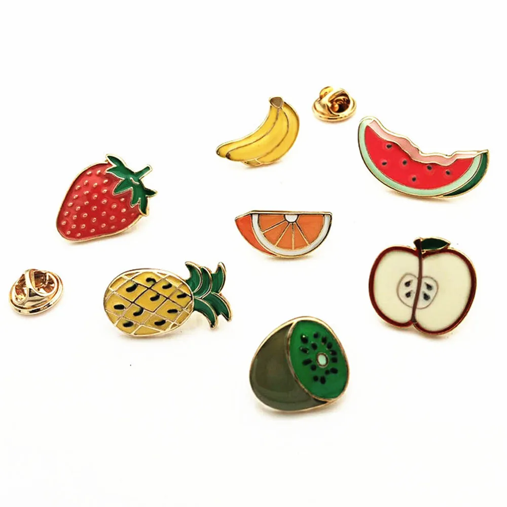 

1 шт., металлические броши в виде фруктов