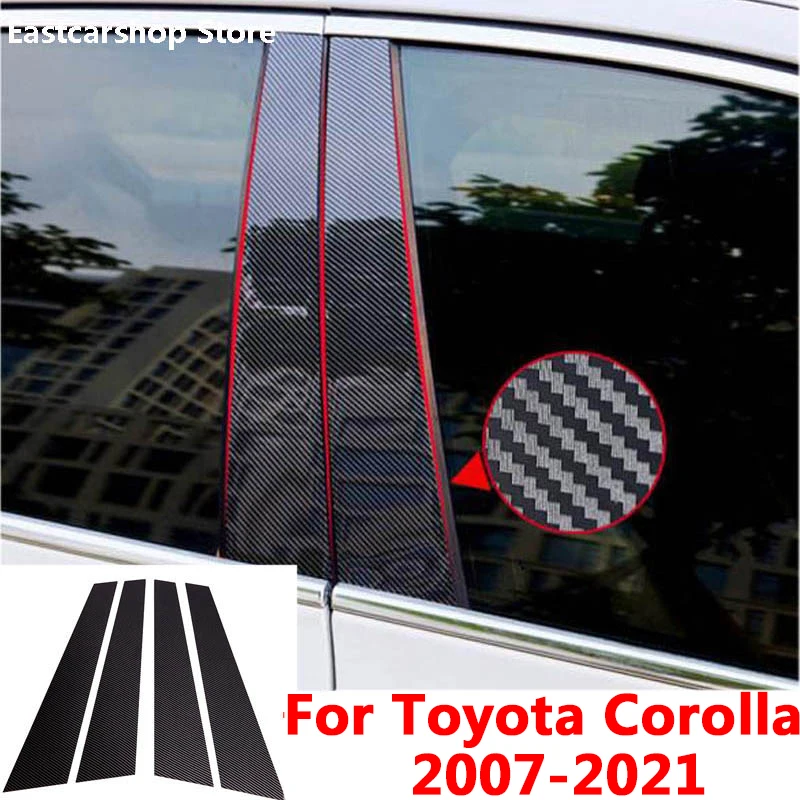 

For Toyota Corolla E210 E170 E150 E140 2020 2021 Car Middle Column PC Window B C Pillar Strip Sticker Accessories 2007-2019