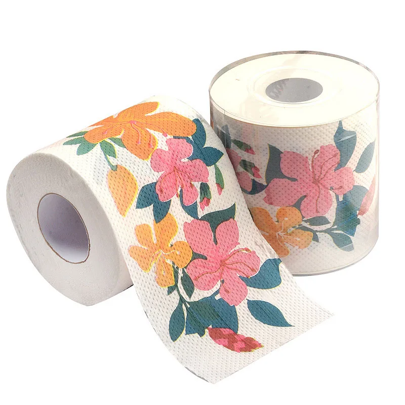 Personality 2 Rolls Soft Toilet Paper Color Printed Roll Paper Household Toilet Paper With Core Tissue