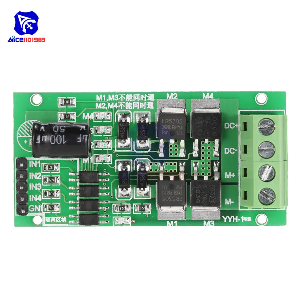 diymore DC Stepper Motor Driver Module Reversible H Bridge PWM Signal Controller Motor Driver Borard with Optocoupler DC 5 -27V