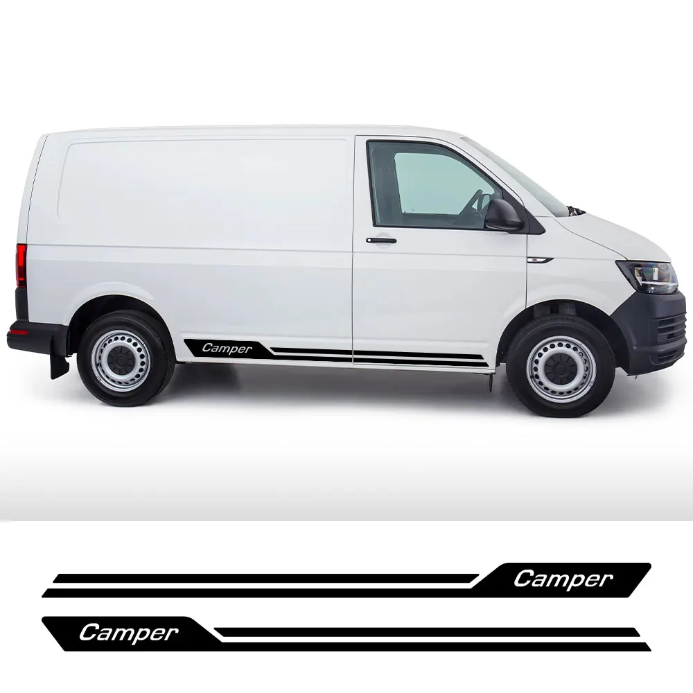

For Volkswagen VW Transporter T3 T4 T5 T6 Car Stickers Camper Van Double Side Stripes Graphics Vinyl Film Decals Accessories