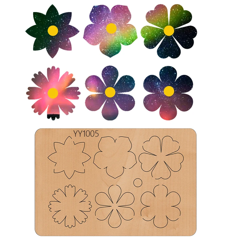 Wooden die-cutting clipboard craft knife die flower wood die YY1005   is compatible with most manual die cutting