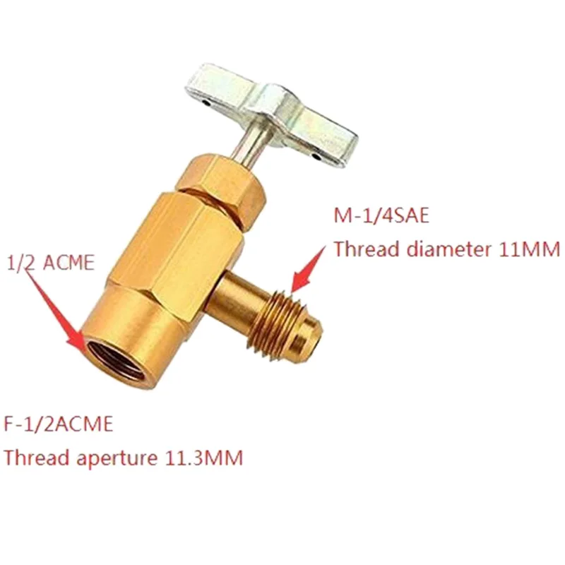 Резьбовой Адаптер 1/4 Sae M14 стандартный автомобильный Кондиционер, емкость для дозирования холодильного клапана