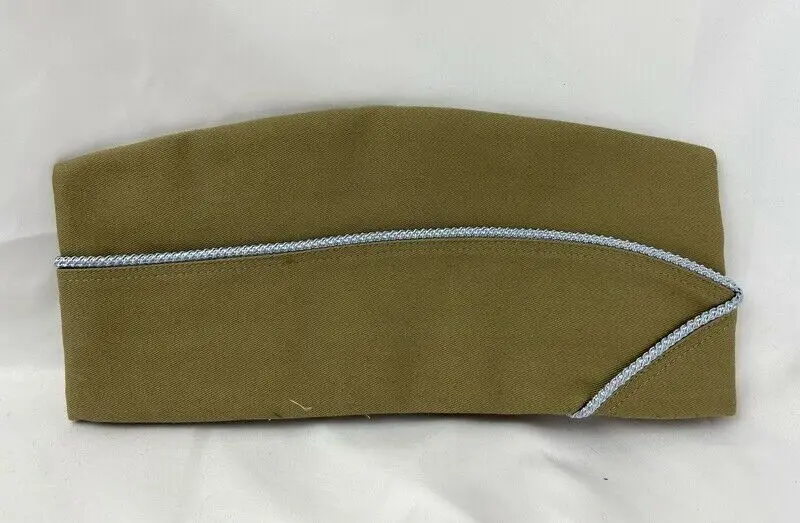 WW2 US KHAKI GARRISON CAP HAT & US USMC MARINE CORPS STAFF SERGEANT RANK GOLDEN armyshop2008