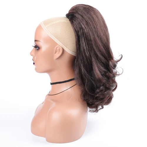 Extensiones de cola de caballo rizadas para mujer, coleta sintética con cordón, Puff postizo Afro elástico de alta, Extra Lougue, Color ombré