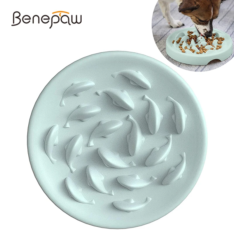 

Benepaw, нескользящая медленная кормушка для домашних животных, из пищевого материала, забавная Интерактивная головоломка для остановки Bloat, чаша для собак, безопасное питание в посудомоечной машине