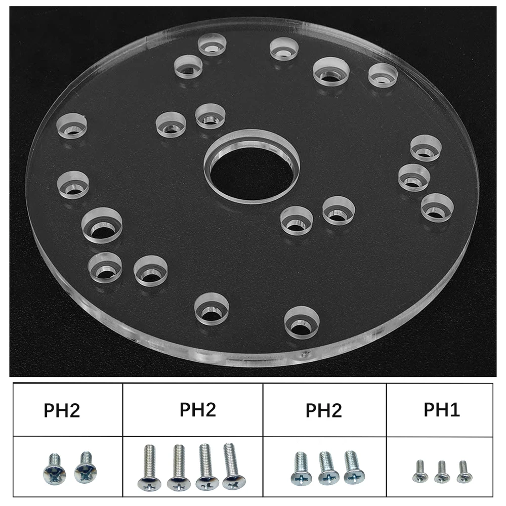 Base Plate Woodworking Auxiliary Tool Translucent High-quality Tools With Screws Accurately Multifunctional Universal Router