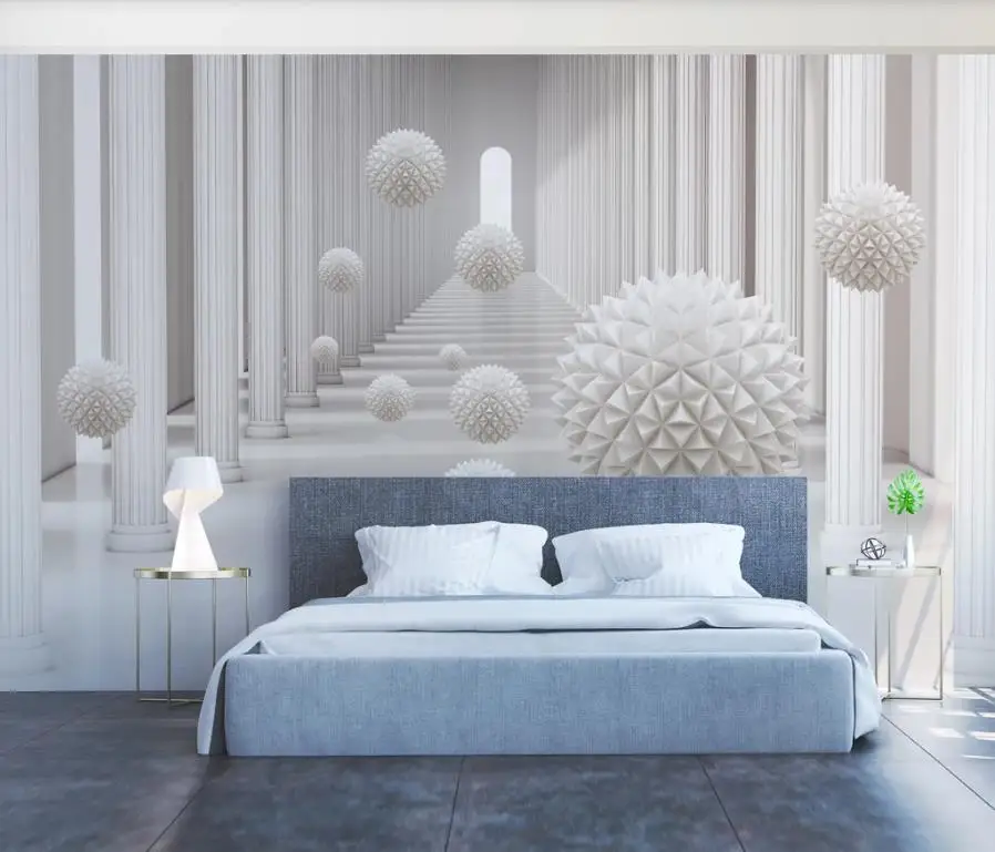 home improvement Sphere 3D photo wallpaper For living room bedroom Nordic fresh abstract wallpaper 3d