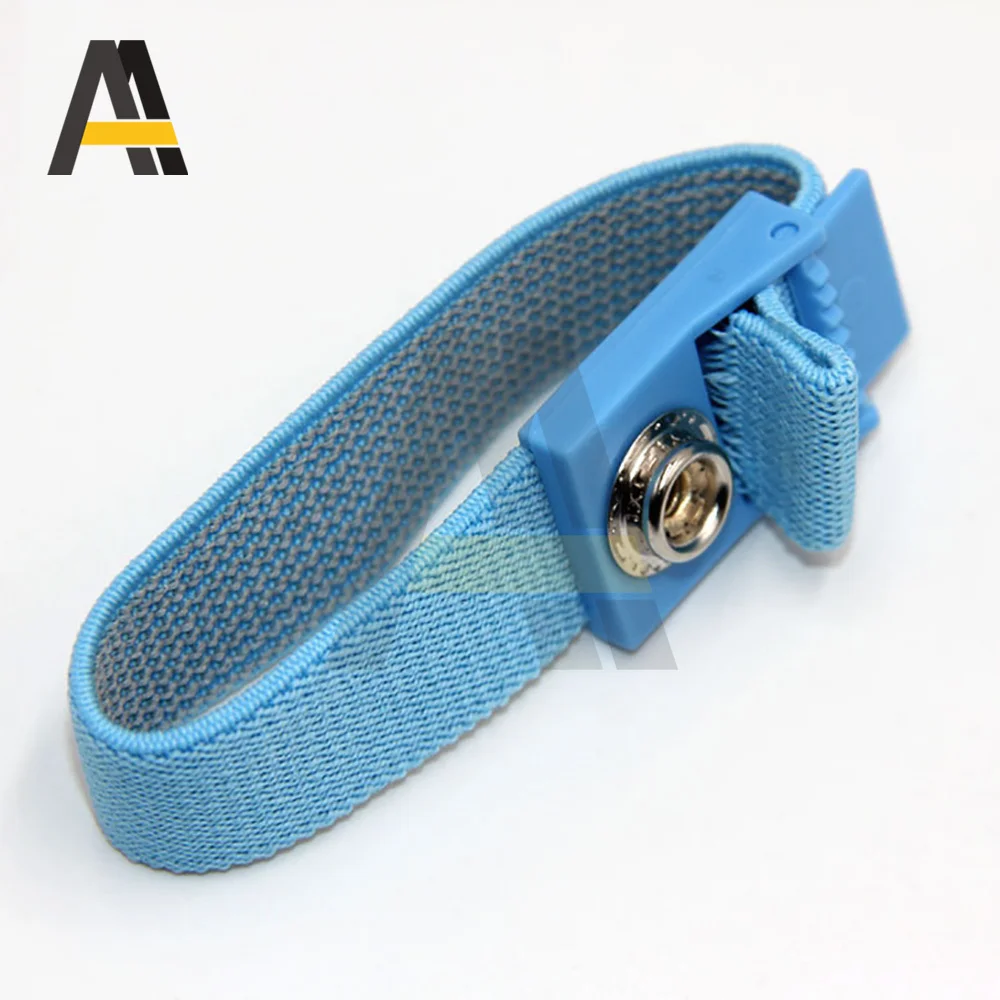 Pulsera antiestática ajustable, Cable de descarga electrostático ESD, correa de muñeca reutilizable, de mano con Cable de conexión a tierra, 1 ud.