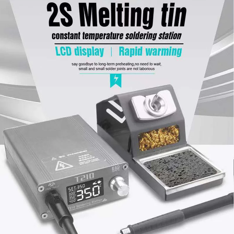 OSS T210 75W Soldering Station LED Display Auto Sleep 2S Rapid Heating Melting Tin Phone Repair Welding Tool