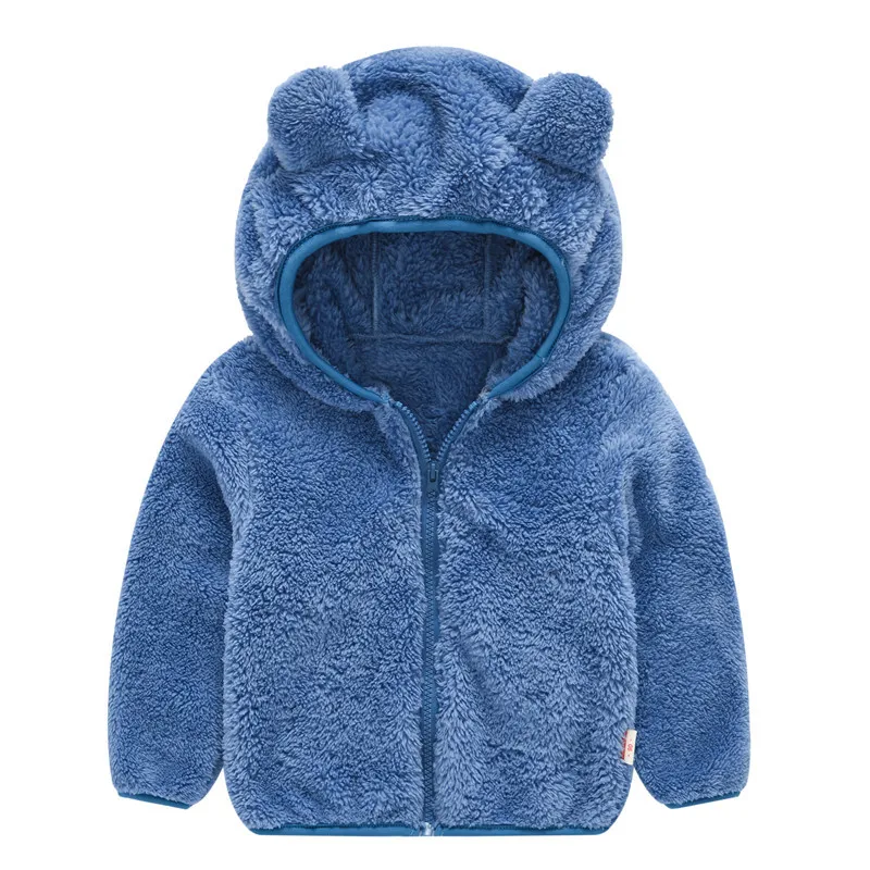 Autumn Baby Boys Hooded Jackets For Kids Clothes Girls Cartoon Plush Coats Jackets Casual Toddler Girl Zipper Jacket Outerwear