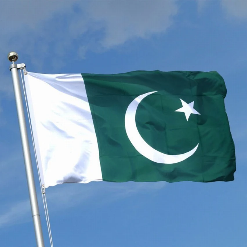 PAK PK Pakistani National Flag 90x150cm Hanging Polyester Islamic Republic of Pakistan Flag Banner For Decoration