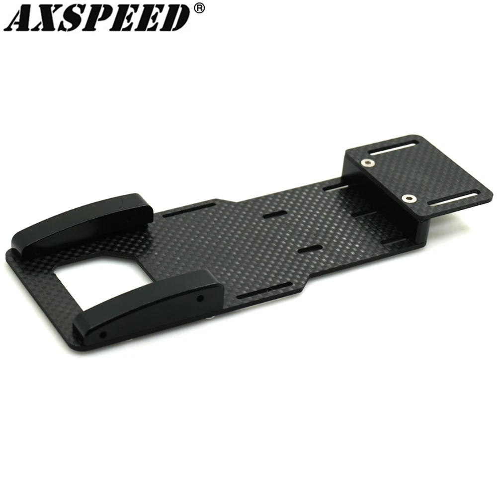 AXSPEED RC Car Carbon Fiber Battery Mounting Plate for 1/10 Axial SCX10 II AX90046 AX90047 RC Crawler Upgrade Accessories