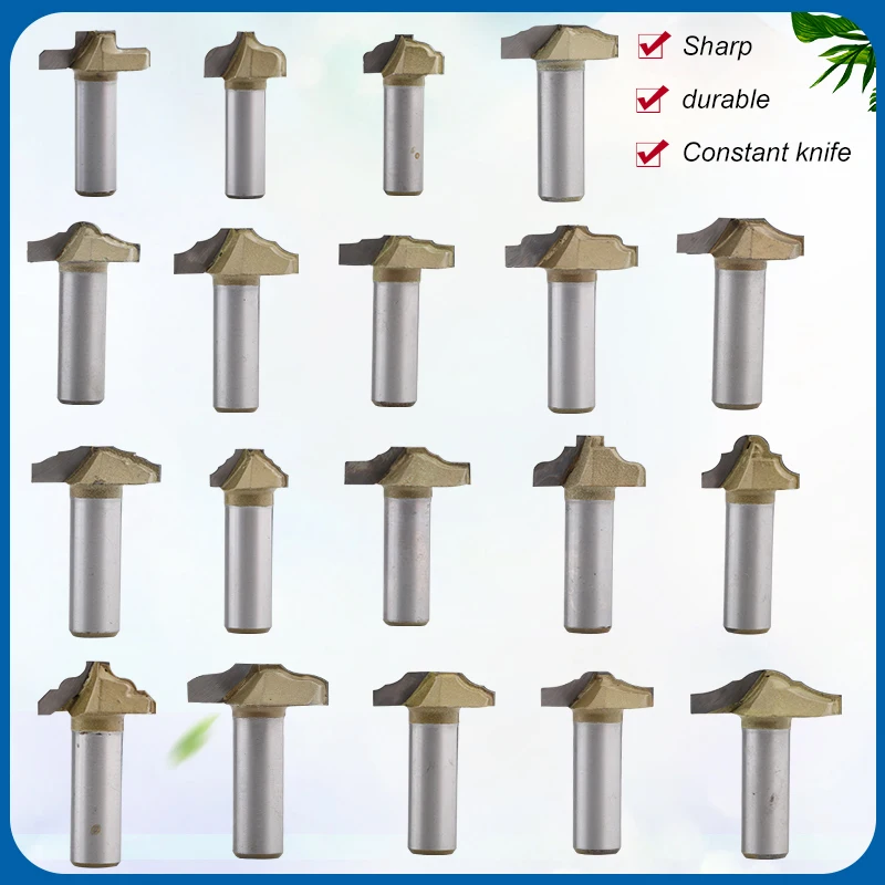 12.7mm Woodworking Door Frame Milling Cutter Door Carving Special-Shaped Lace Cabinet Carving Knife CNC Woodworking Drill
