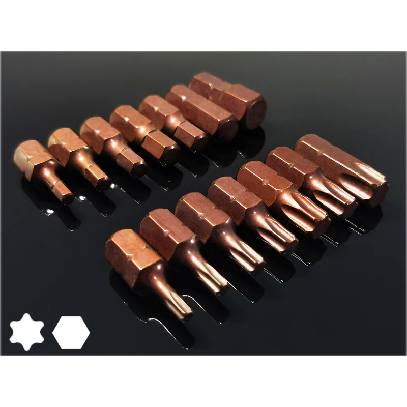 7Pcs Set 30 Mm Magnetic Torx/Hex Obeng Mata Bor 10 Mm Hex Shank Dampak Screw Driver Bit auto Perbaikan Alat Kit