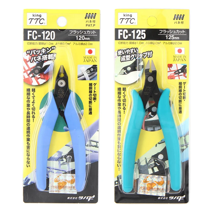 Japan King TTC FC-120/125 Mini Diagonal Pliers for Electronic Repair, Jewelry Processing Plastic Soft Metal Wire Cutting Pliers