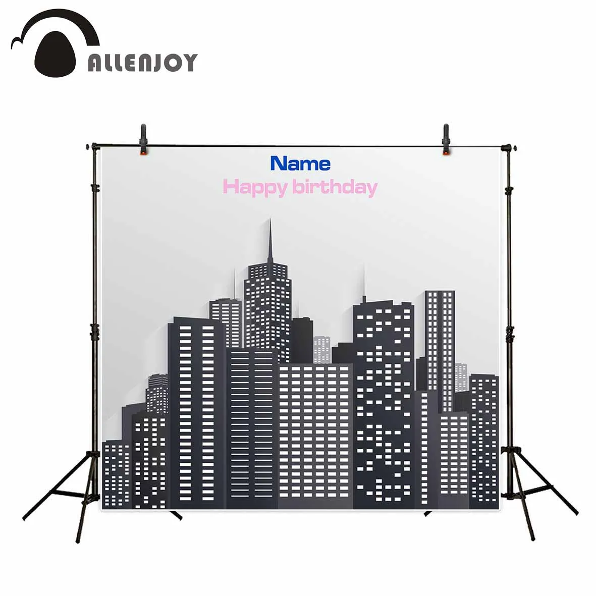 

Allenjoy New Arrivals Photo Backdrops City Black White Suppressed Custom Personality Backdrop Photocall Photo Printed No Stand