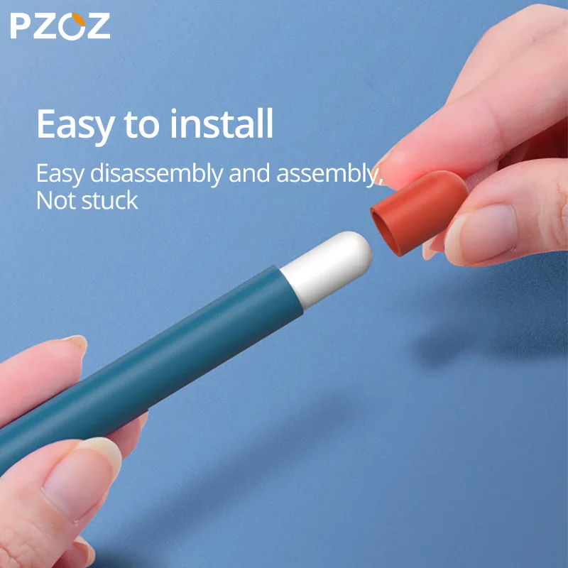 PZOZ For Apple Pencil 2 1st 2nd Case Pencil case Tablet Touch Stylus Pen Protective Cover Pouch Portable Soft Silicone Case