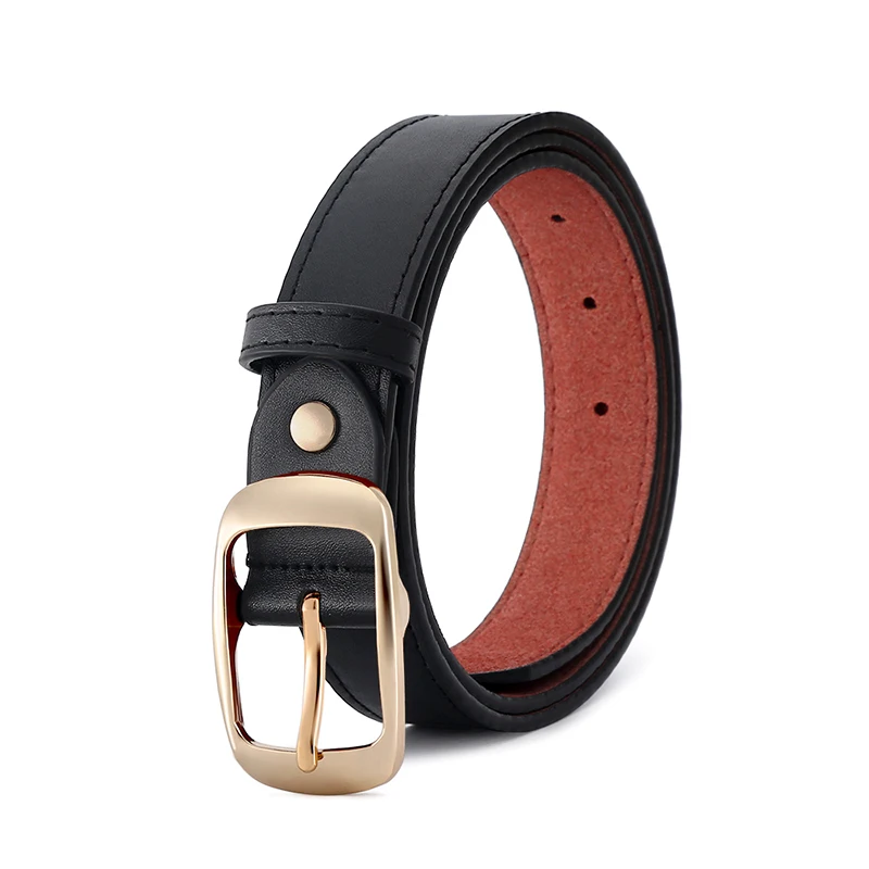 

The New Classic Retro Fashion All-Match Leather Body Round Buckle Pin Belts For Women Fashion Jeans Female