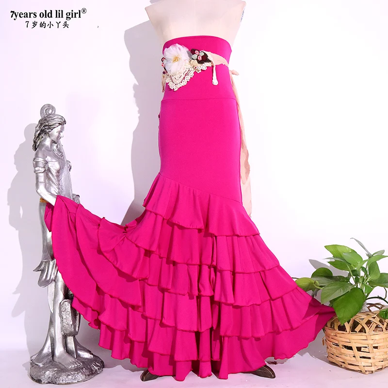 Flamenco 6 Schicht Volant Kleid DTT41 Ist eine Beliebte Dance Tragen Marke