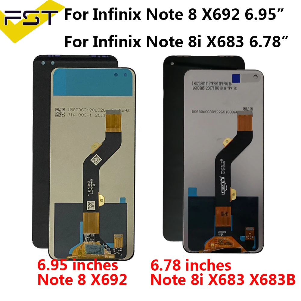 100% New Tested LCD Display For Infinix Note 8 X692 LCD And Touch Screen Assembly For Infinix Note 8i X683 X683B LCD Sensor