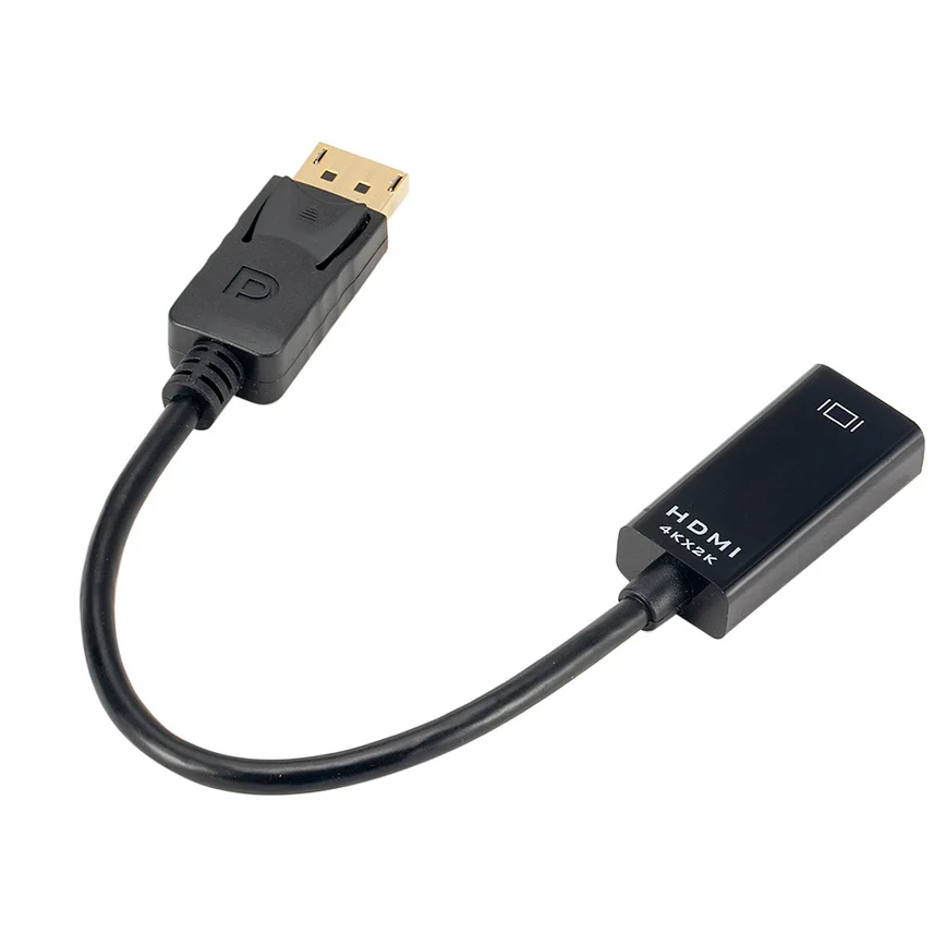 Grwibeou 4k dp para hdmi-compatível macho para fêmea displayport adaptador cabo para tv pc mini projetor monitor de televisão projetor