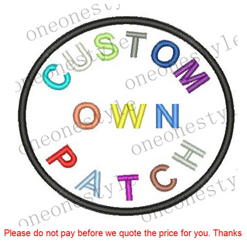 Custom Embroidery Your Logo Patch Custom Embroidered Patches Iron on Clothing Patch with Appliqued Fabric