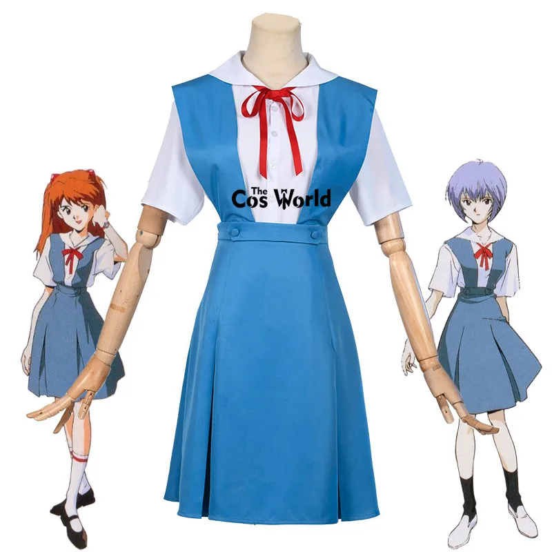 

EVA Ayanami Rei Asuka Langley Soryu School Uniform Dress Outfit Anime Customize Cosplay Costumes