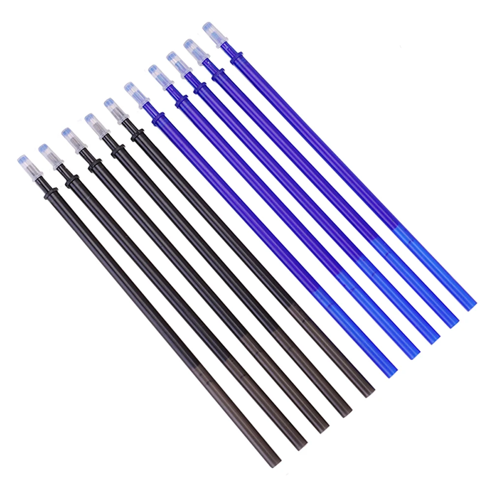 50Pcs/lot High Quality Blue Black Ink Gel Pen Erasable Refill Rod Magic Erasable Pen Refill 0.5mm School Stationery Writing Tool