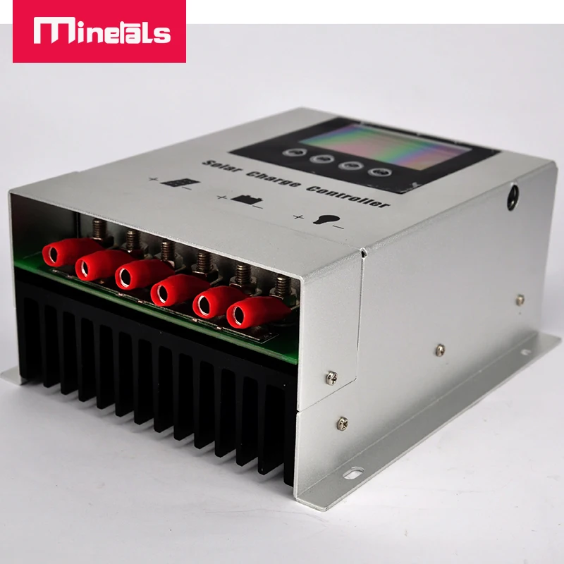 Controlador 12v 24v 48v 30a 40a 50a 60a pwm controlador de carga solar com display lcd para chumbo ácido