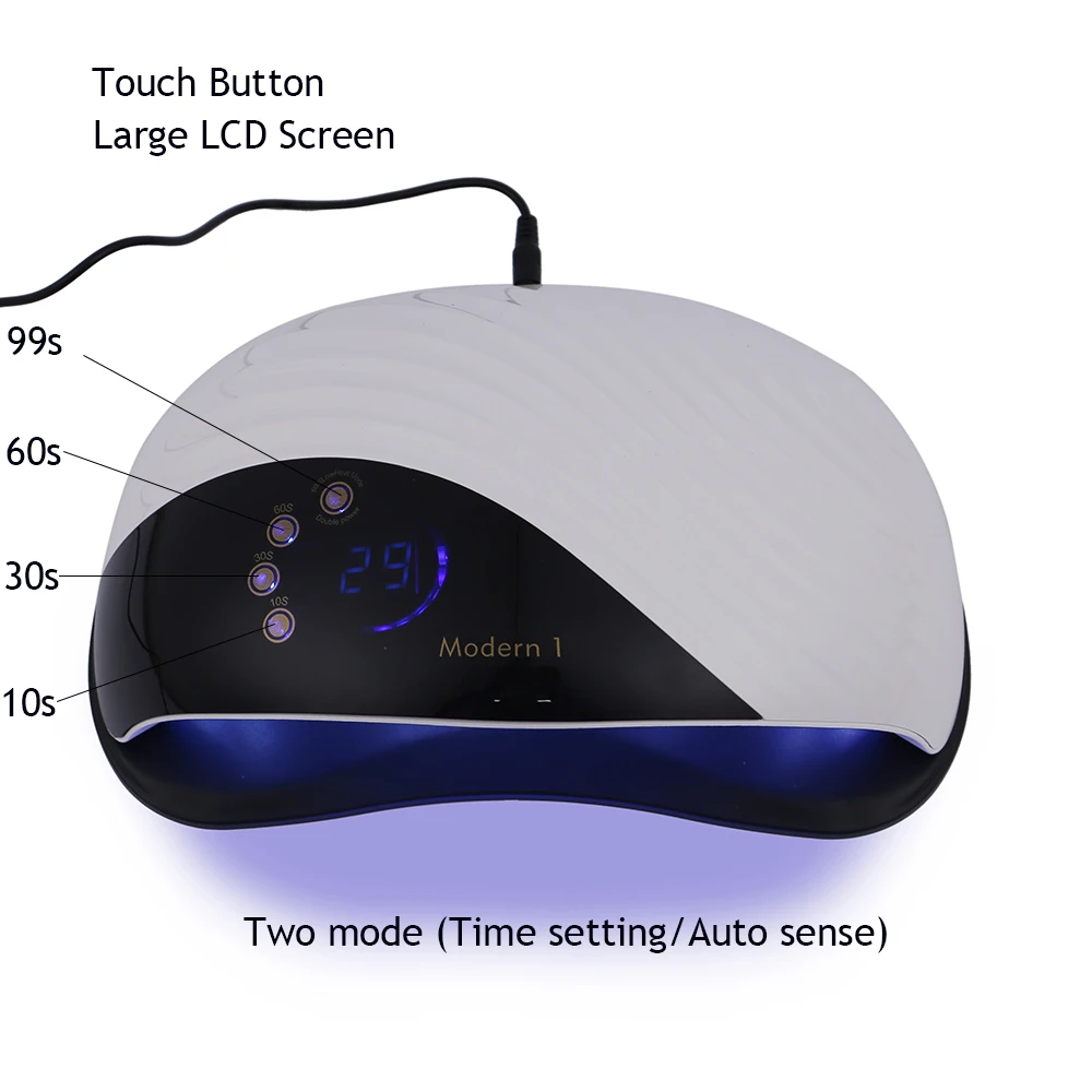 모던 고래 스케일 디자인 네일 드라이어 기계, 대형 LCD 스크린, 자동 감지 네일 램프, 42 LED, 빠른 건조 UV LED 램프, 신제품