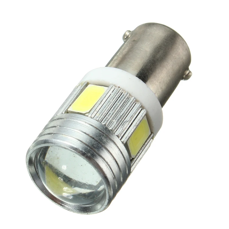 DC12V 6 SMD Auto LED Super White Interior Side Tail Wedge Light Bulb Lamp 6000K-6500K 5730 5630 T4W BA9S 120LM 1.2W Dropship