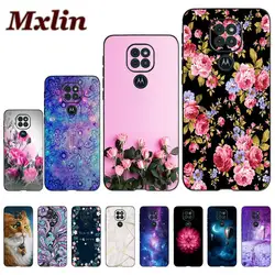 For Motorola Moto G9 Play Case Fashion Flower Printed Soft Silicon Phone Cover 6.5